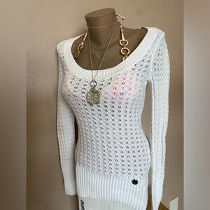 Y2k Guess Jeans White Knit Sweater